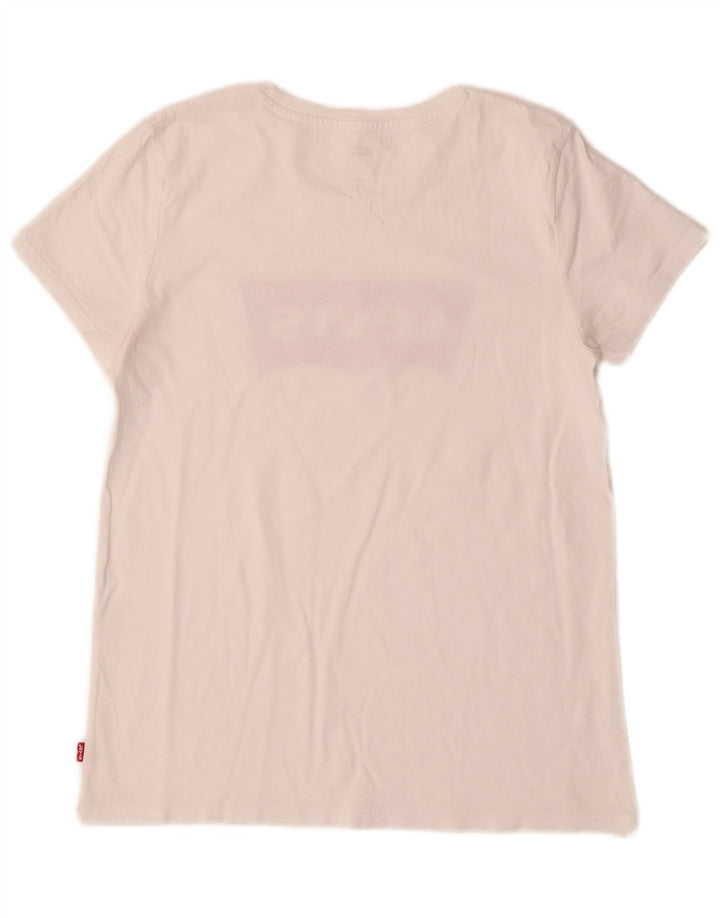 Levi's Camiseta gráfica para mujer Top UK 10 Small White