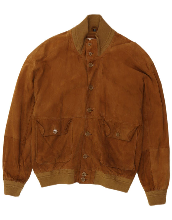 Conbipel Chaqueta bomber de ante para hombre IT 52 Cuero marrón grande