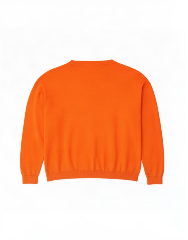 Benetton Jersey Extragrande con Cuello Barco para Mujer ES 40 XL Naranja