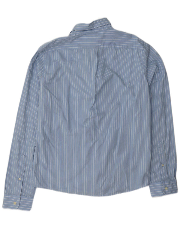 Abercrombie & Fitch Camisa musculosa para hombre XL Algodón a rayas azules