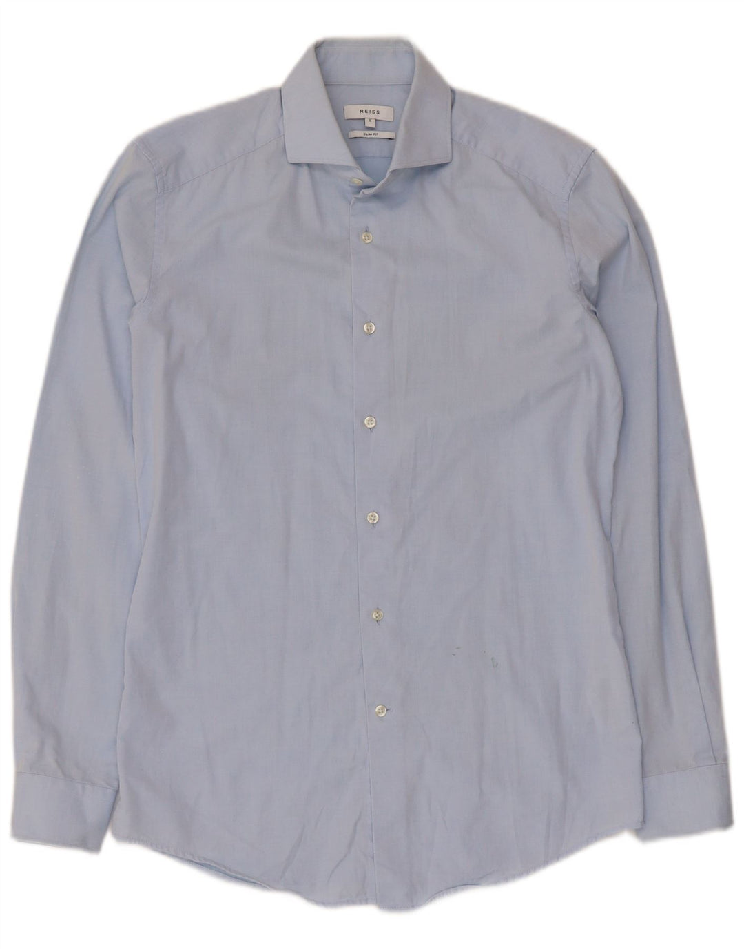 Camisa Reiss Slim Fit De Algodón Azul Pequeño |