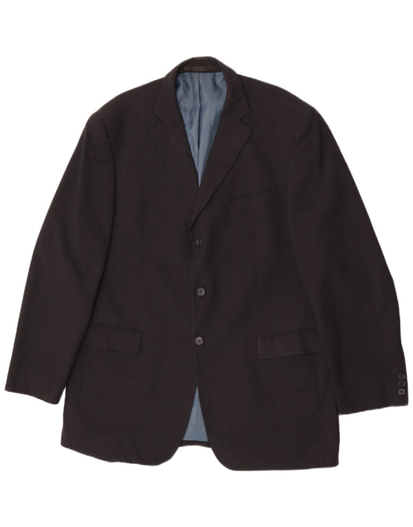 Marks & Spencer Chaqueta tipo blazer de 3 botones para hombre UK 44 XL Poliéster azul marino