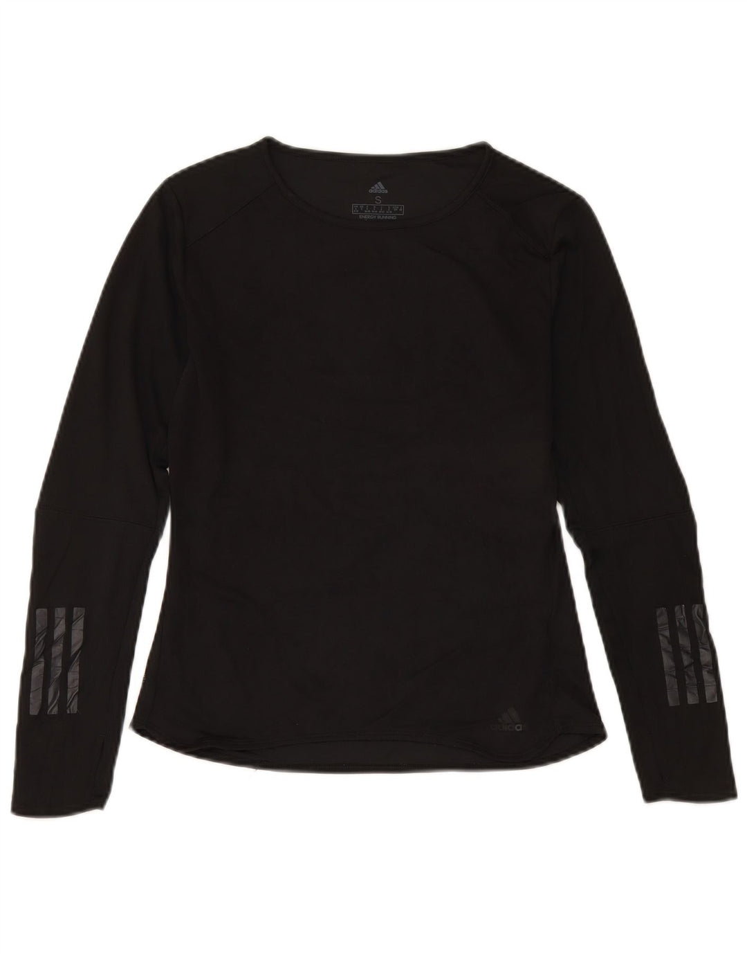 Adidas Mujer Climacool Top Manga Larga UK 8/10 Pequeño Negro Poliéster