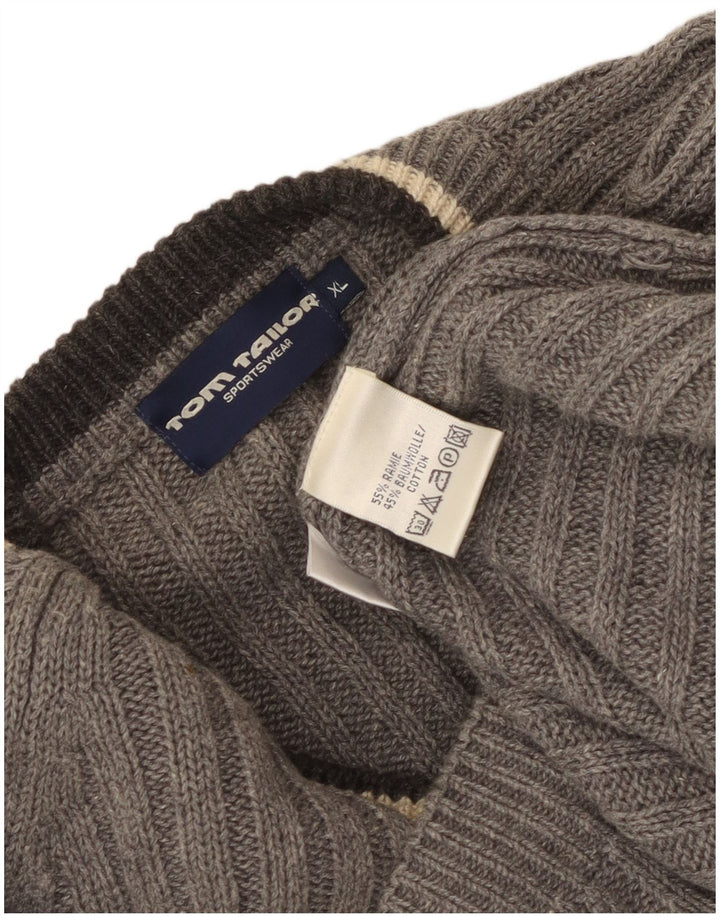 Tom Tailor Jersey con Cuello en V para Hombre XL Gris Ramio