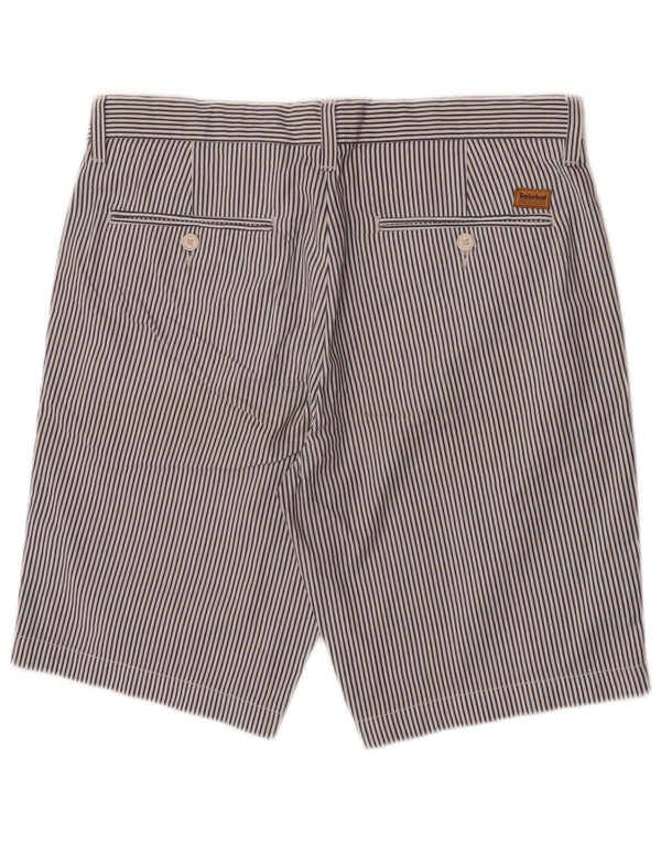 Timberland Pantalones cortos chinos para hombre W31 azul medio a rayas