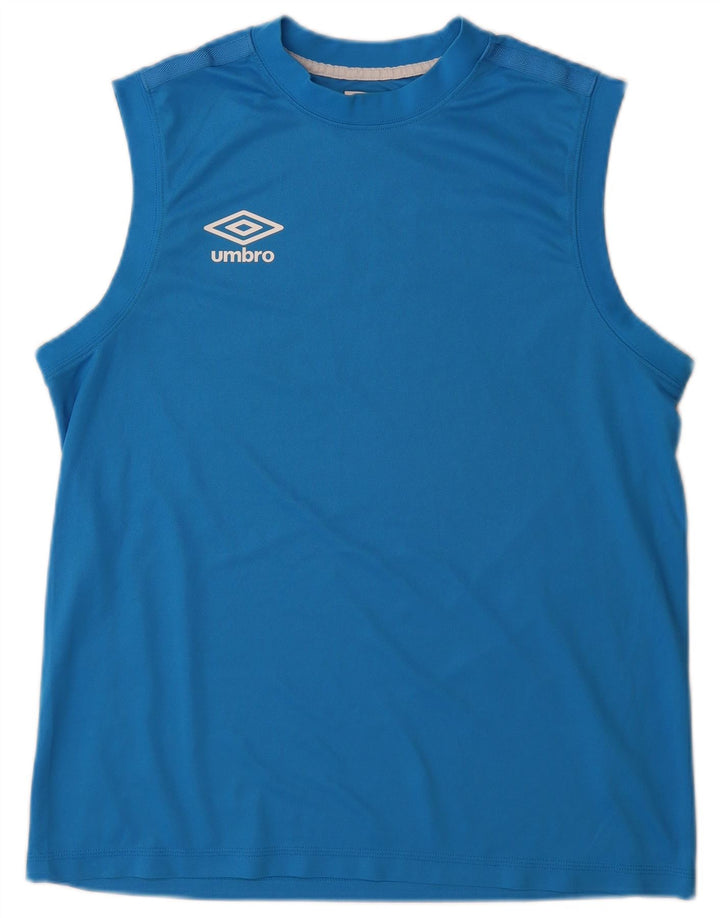 Umbro Hombre Gráfico Chaleco Top Grande Poliéster Azul