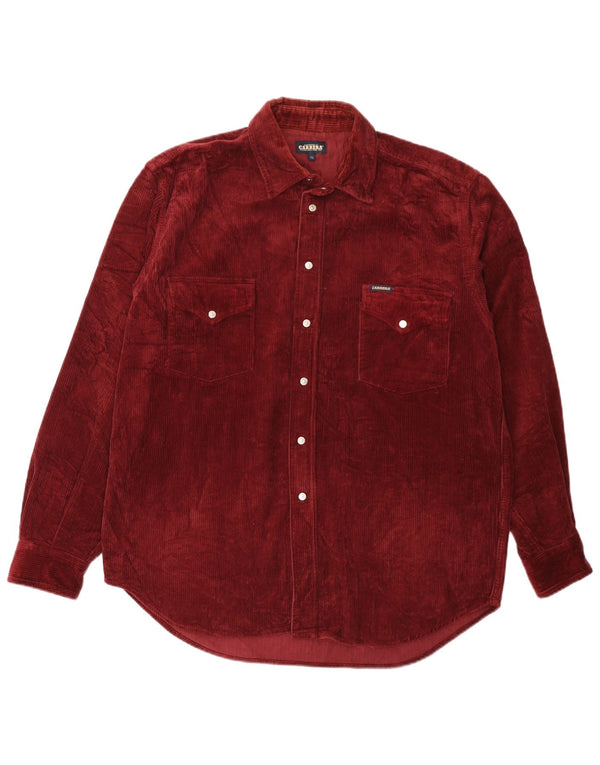 Carhartt Hombre Camisa De Pana XL Algodón Borgoña