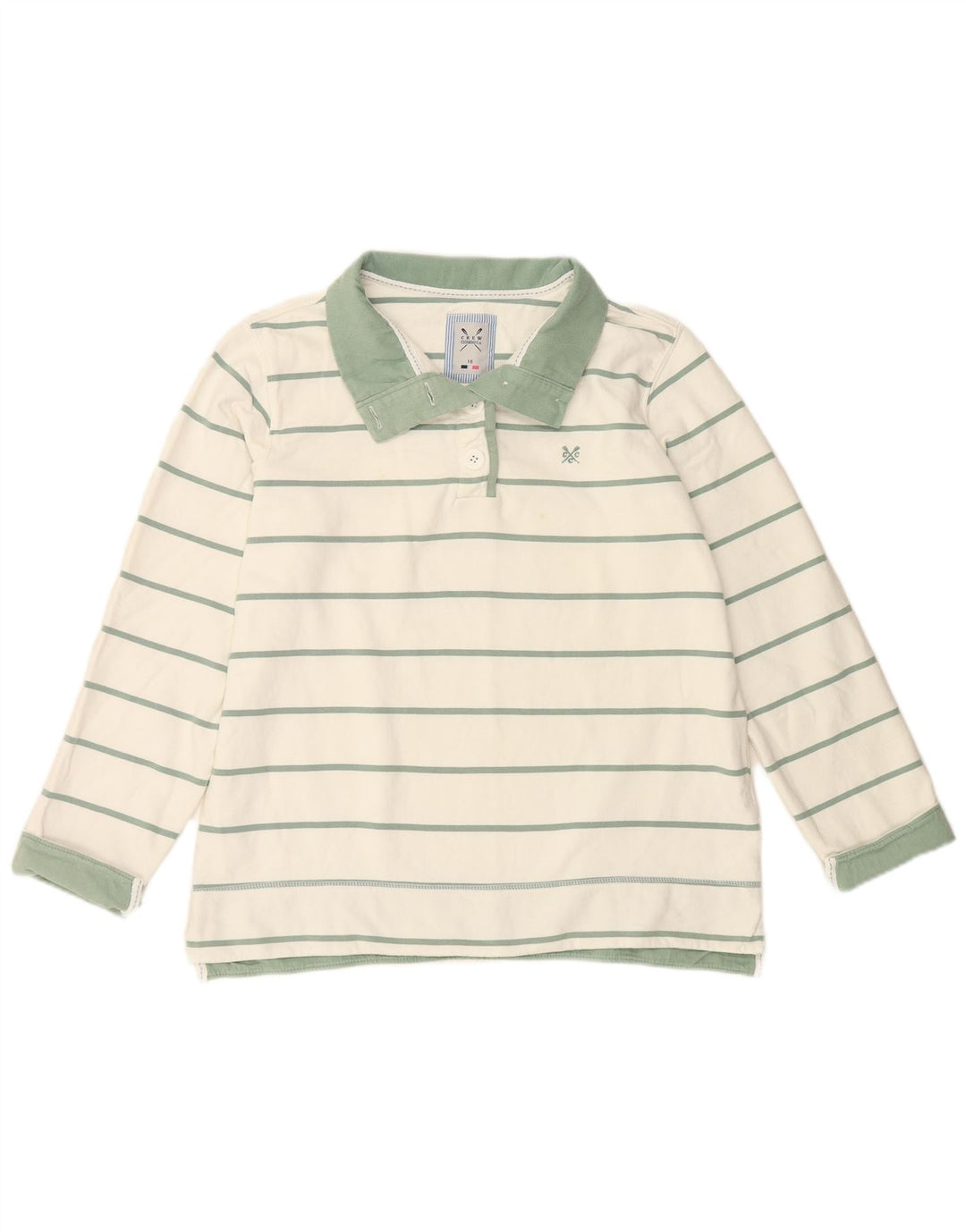 CREW CLOTHING Sudadera para mujer Jumper UK 46 Grande Blanco Rayas