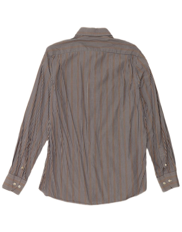 Camisa Massimo Dutti Hombre Talla 40 Mediana Azul Rayas