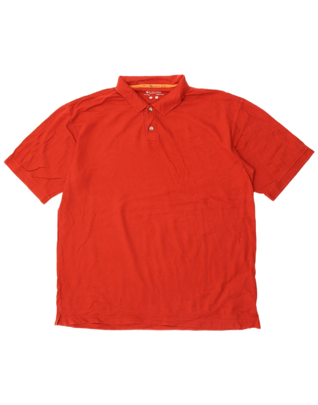 Columbia Polo para hombre de algodón rojo grande