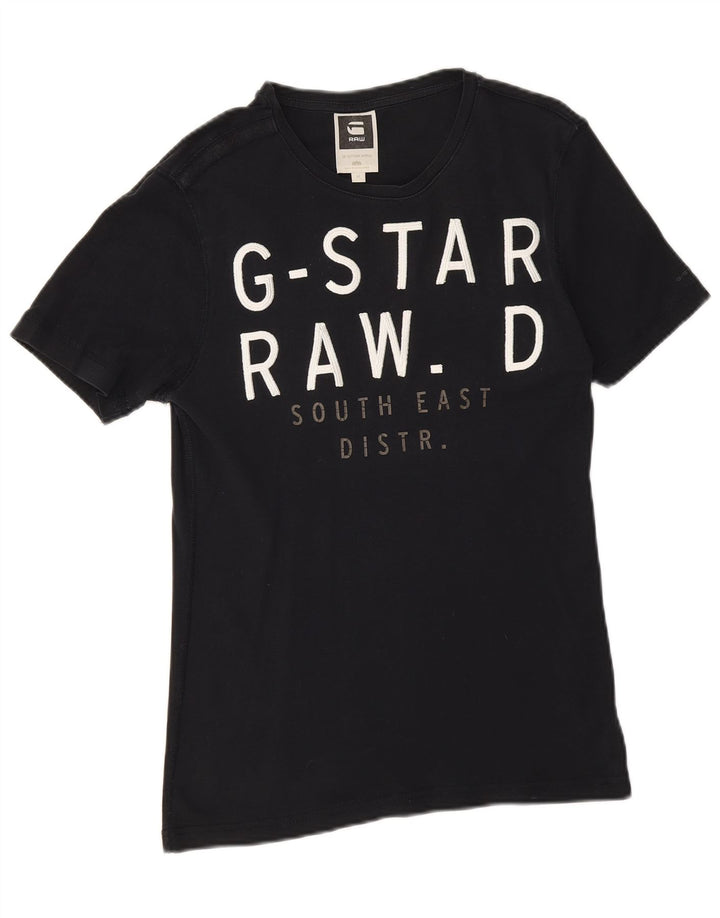 G-Star Camiseta gráfica para mujer Top UK 42 Medium Azul marino