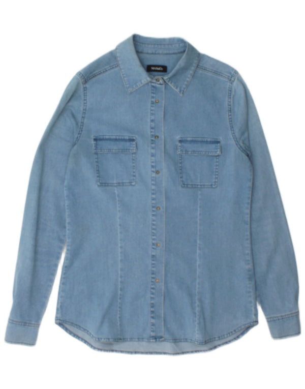 Max Mara Camisa vaquera para mujer Reino Unido 12 Algodón azul medio