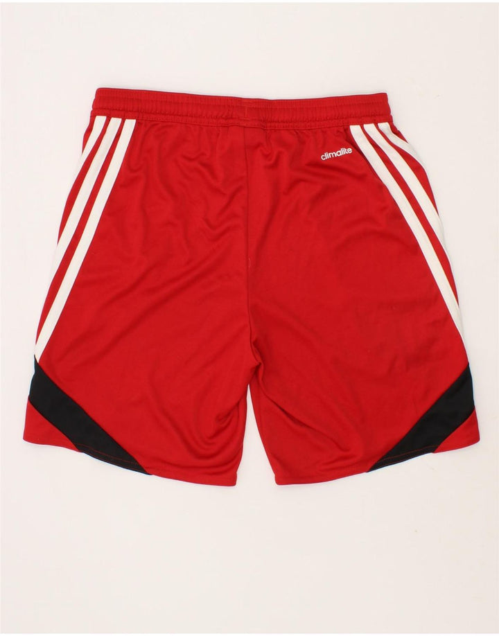 ADIDAS Boys Sport Shorts 9-10 Years Medium Red Polyester Vintage Adidas and Second-Hand Adidas from Messina Hembry 