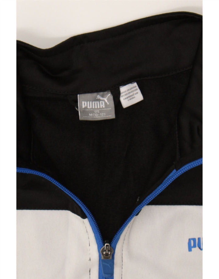 PUMA Boys Tracksuit Top Jacket 10-11 Years Medium Black Colourblock Vintage Puma and Second-Hand Puma from Messina Hembry 
