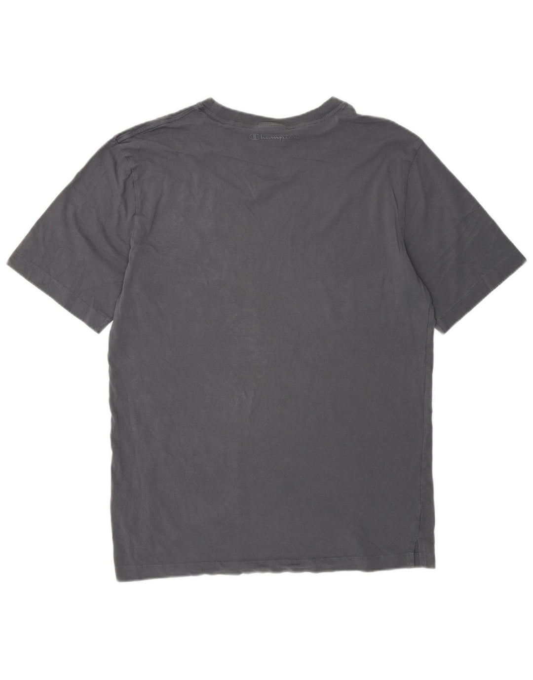 Champion Camiseta Regular para Hombre Top Grande Gris Algodón