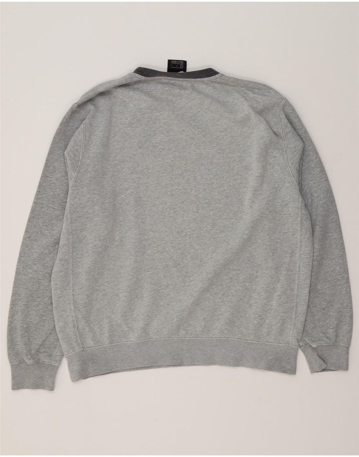 NIKE Hombre Sudadera Jumper Grande Gris Algodón