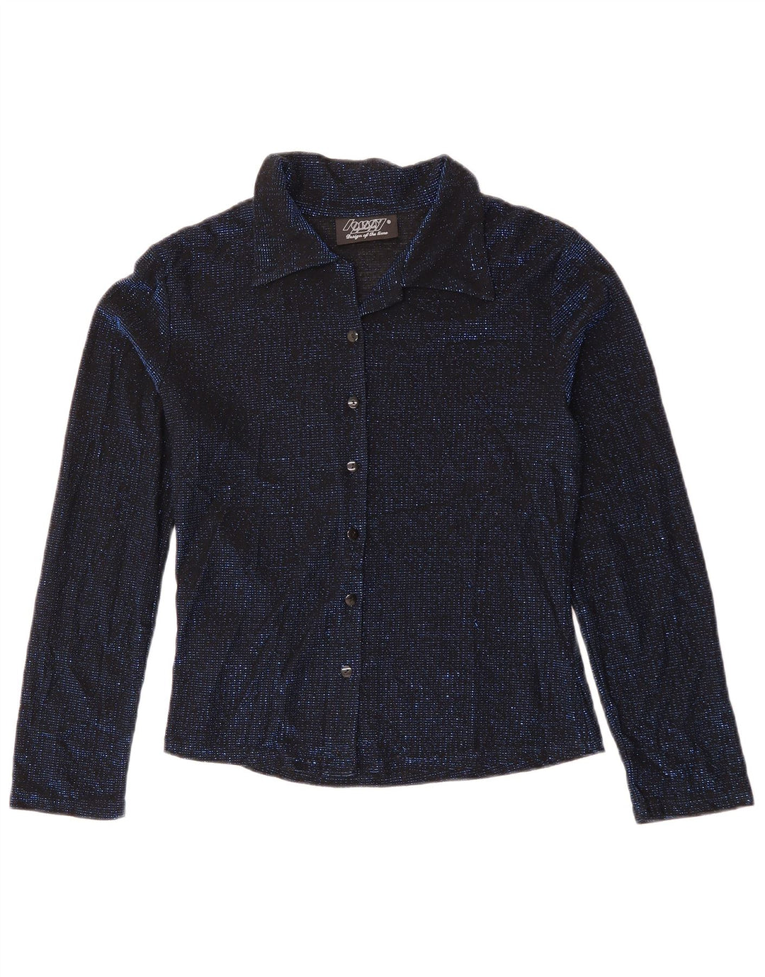 ORSAY Blusa camisera para mujer UK 8 Small Elastano moteado azul marino