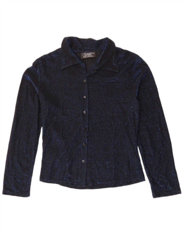 ORSAY Blusa camisera para mujer UK 8 Small Elastano moteado azul marino