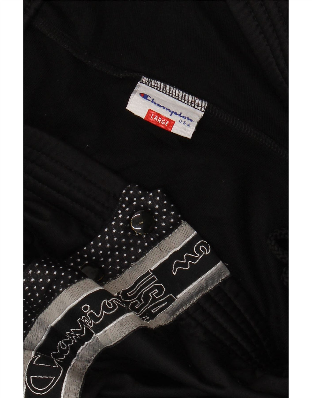 Champion Pantalones De Chándal Gráficos Para Hombre Negro Grande