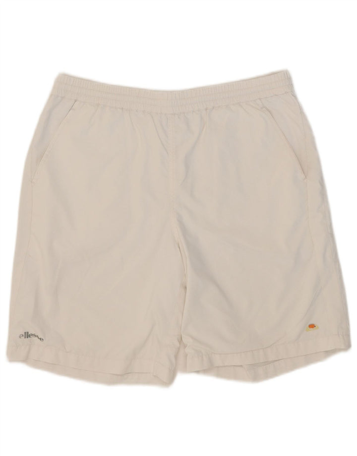 Ellesse Mens Sport Shorts Pequeño Blanco