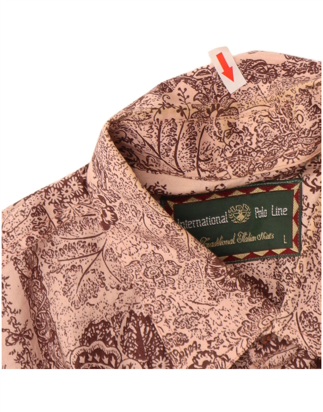 Camisa INTERNACIONAL para hombre grande marrón Paisley algodón