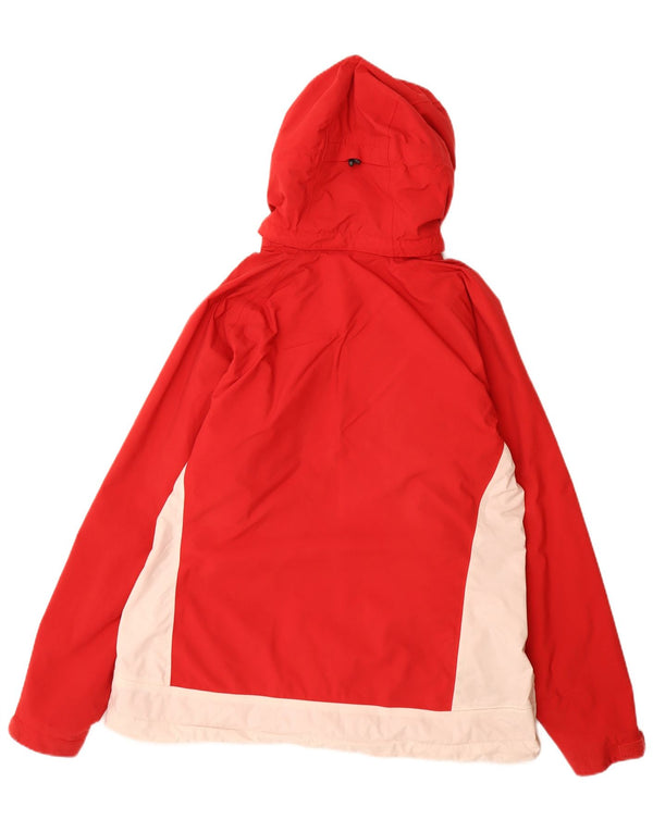 HELLY HANSEN Chaqueta impermeable con capucha para mujer ES 40 XL Poliéster color rojo