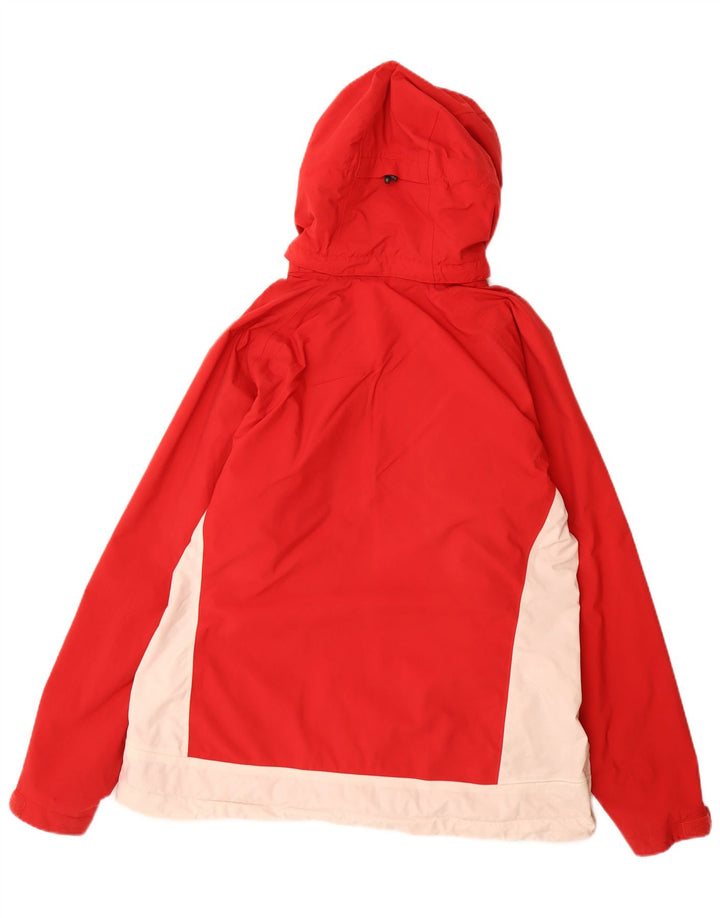 HELLY HANSEN Chaqueta impermeable con capucha para mujer ES 40 XL Poliéster color rojo