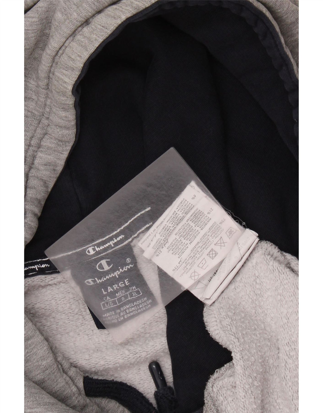 Champion Sudadera Con Capucha Para Hombre Jersey Grande De Algodón Gris