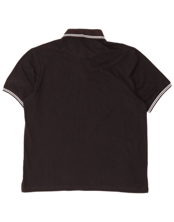 Champion Polo De Ajuste Fácil Para Hombre Grande De Algodón A Rayas Negras