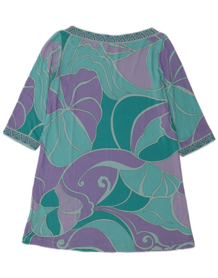 Luisa Spagnoli Vestido tipo túnica con estampado abstracto para mujer, talla 40, talla S, multicolor