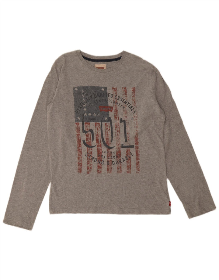 Levi's Camiseta gráfica para niño manga larga 15-16 años Gris Algodón