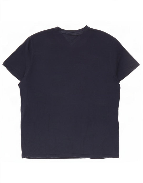 Tommy Hilfiger Mens T-Shirt Top Large Navy Blue Cotton