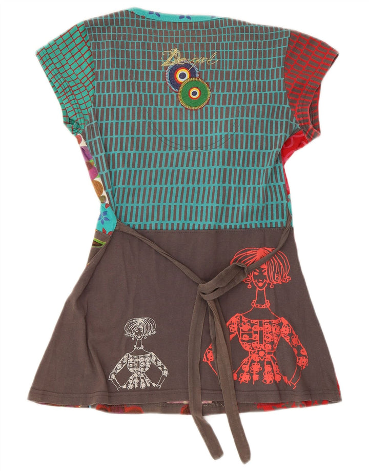 Desigual Mujer Túnica Top Reino Unido 12 Medio Multicolor Floral