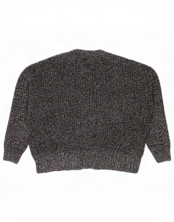 Zara Mujer Suéter Cárdigan Extragrande Reino Unido 10 Pequeño Gris Moteado