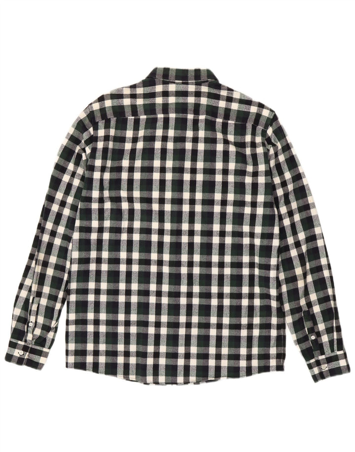 Camisa de franela para hombre Cos Algodón a cuadros verde medio
