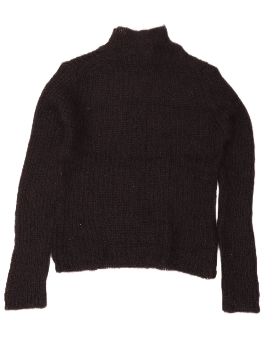 French Connection Suéter tipo jersey con cuello alto para mujer UK 40 Small Negro