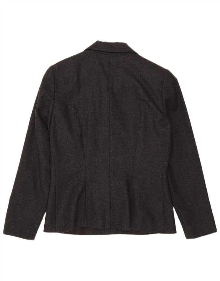 VINTAGE Chaqueta Blazer de 5 botones para mujer IT 44 Lana moteada gris medio