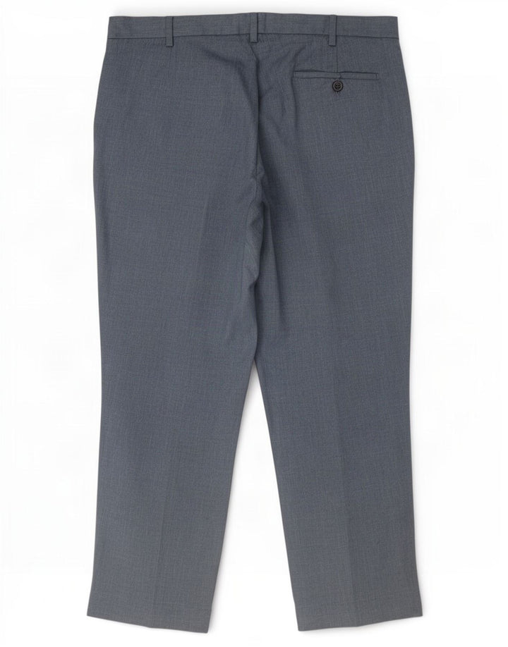 Marks & Spencer Pantalón chino regular para hombre W36 L29 Poliéster azul marino