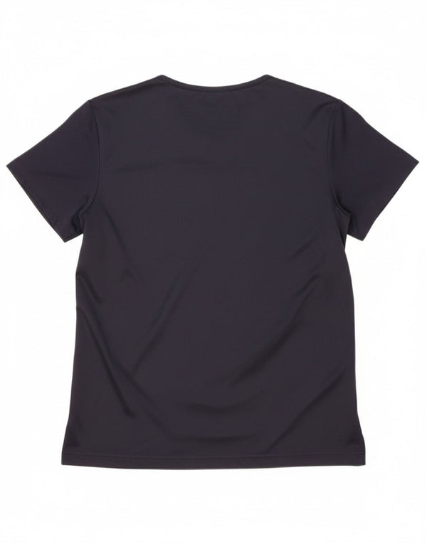 ADIDAS Womens Oversized T-Shirt Top UK 10 Small Navy Blue Cotton