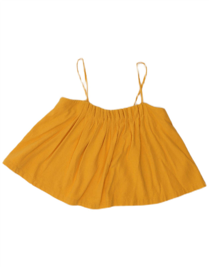 Levi's Top corto de tirantes para mujer US 1 XS Seda amarilla