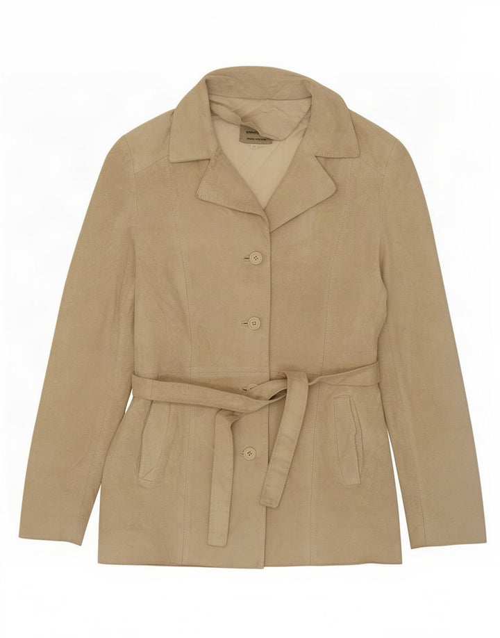 Conbipel Chaqueta de ante para mujer IT 46 Cuero beige grande