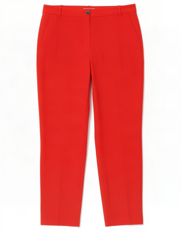 Tommy Hilfiger Pantalones chinos de cintura alta para mujer UK 12 Medium W30 L28 Rojo
