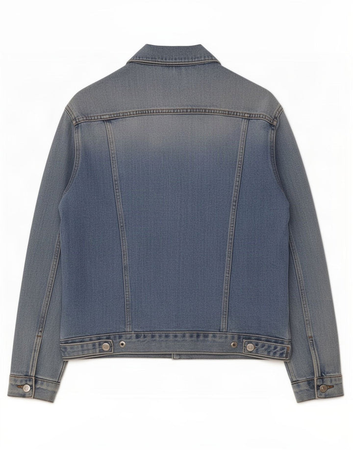 Moto Chaqueta Vaquera Extragrande para Mujer UK 8 Small Algodón Azul