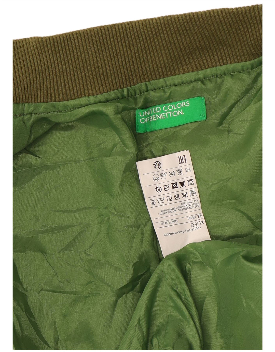 BENETTON Cazadora Bomber Niño 13-14 Años XL Verde Poliéster