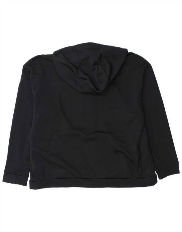 Nike - Sudadera con capucha para mujer, extragrande, con cremallera, talla 40, poliéster negro grande