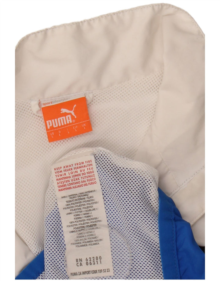 Puma Chaqueta de chándal para hombre con bloques de color azul grande Poliéster