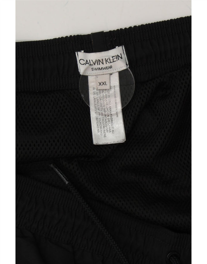Calvin Klein Shorts de baño gráficos para hombre 2XL Poliéster negro