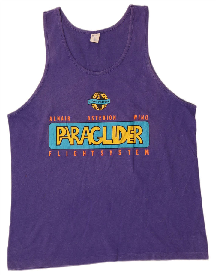 Champion Camiseta Sin Mangas Con Gráfico Para Hombre Grande Algodón Púrpura