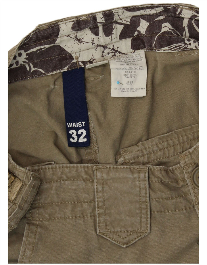 H&M Shorts Cargo Hombre W32 Caqui Medio