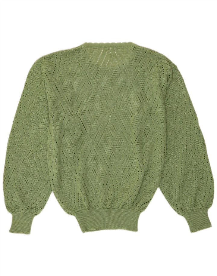 Bayer - Jersey de cuello redondo para mujer, talla 42, acrílico verde grande